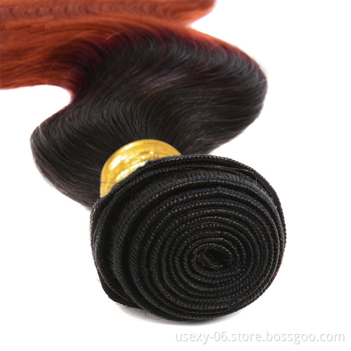 Colorful Bundle Hair Wholesale 1B 350 Straight Virgin Brazilian Hair Weave Pre-Colored Ombre Human Hair Bundles